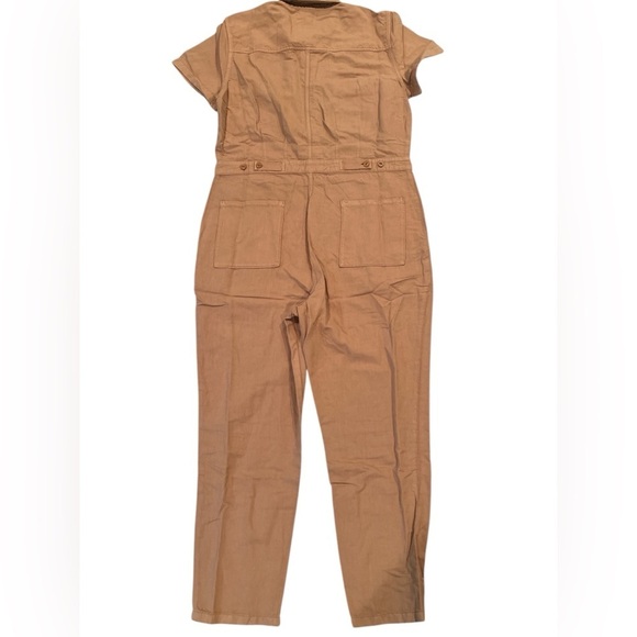Outerknown SEA suit tan sand utility jumpsuit linen blend size Large NWT - Picture 9 of 12